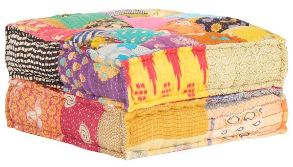 Pouf 60 x 70 x 36 cm patchwork textil 287707
