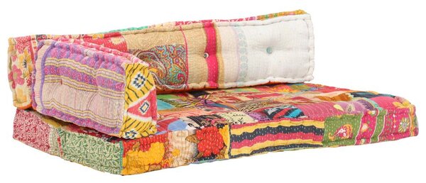 Poduška na pohovku z palet vícebarevná textil patchwork 287722