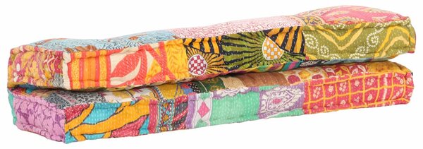 Poduška na pohovku z palet vícebarevná textil patchwork 287717