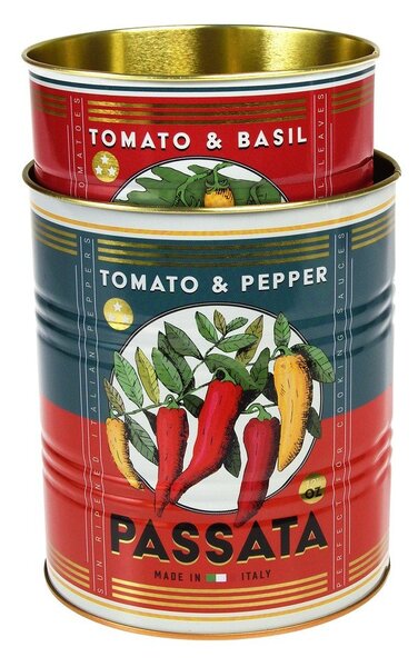 Dekorativní cínové úložné boxy v sadě 2 ks ø 11x13 cm Passata – Rex London