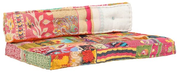 Poduška na pohovku z palet vícebarevná textil patchwork 287717