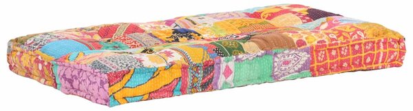 Poduška na pohovku z palet vícebarevná textil patchwork 287717