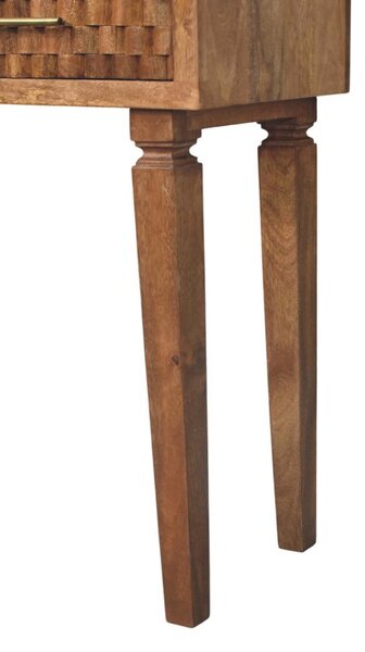 Konzolový stolek Arno v teakovém odstínu, 80 × 35 × 82 cm