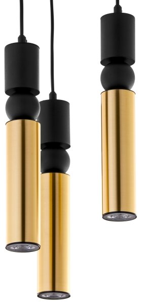 Jupiter 2016 - Lustr na lanku ALAS 3xGU10/10W/230V zlatá/černá