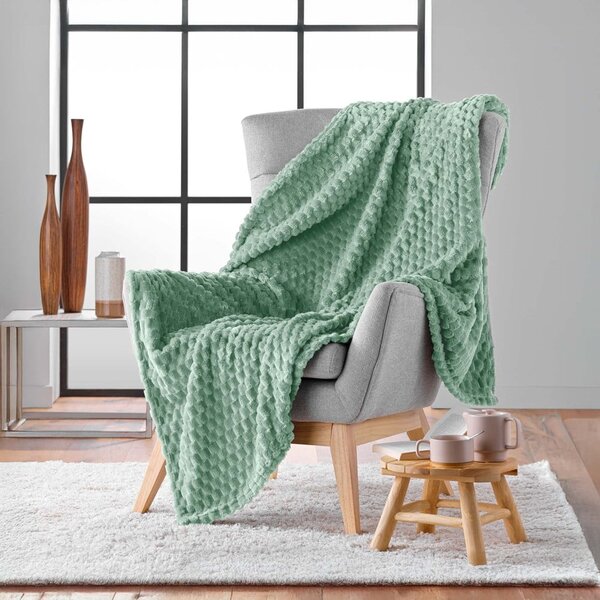 Světle zelená deka z mikroflanelu 125x150 cm Mini Frosty – douceur d'intérieur
