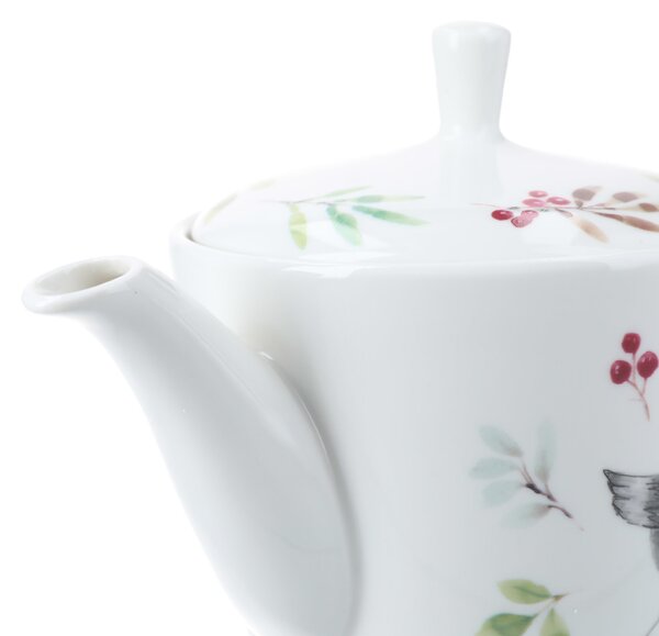Čajová konvice 650 ml Mikasa Tipperleyhill vzor ptáček, porcelán MKTIPPROBTPOT
