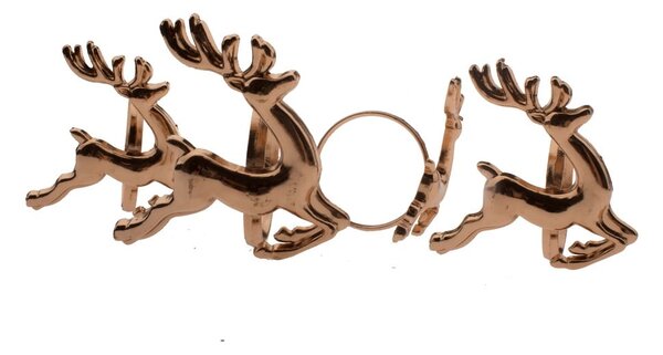 Kovové kroužky na ubrousky v sadě 4 ks Deer – Dakls