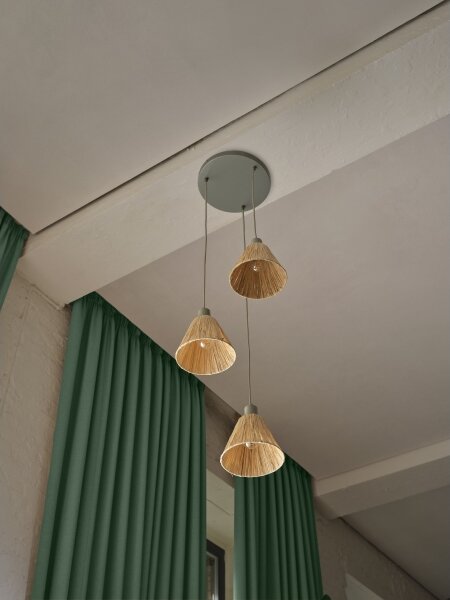 Ledvance - Lustr na lanku DECOR RAFFIA 3xE27/15W/230V rafie