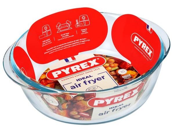 Skleněná mísa do horkovzdušné trouby PYREX 26cm/2,3l., borosilikát