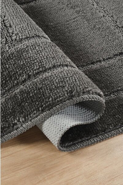 Antracitové koupelnové předložky v sadě 2 ks 50x80 cm Cerceve – Foutastic