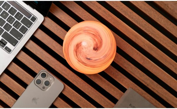 Hnědá/v tmavě přírodní barvě světelná dekorace na USB ø 12 cm Polar Cloud – Gingko