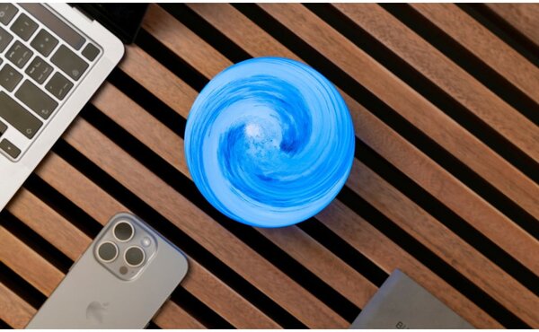 Hnědá/v tmavě přírodní barvě světelná dekorace na USB ø 12 cm Polar Cloud – Gingko