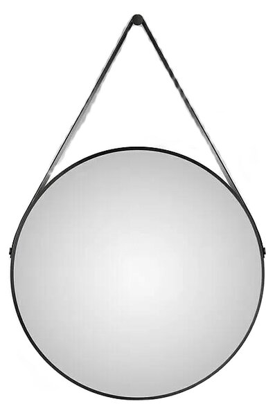 LED světelné zrcadlo DSK Silver Barbier / 80 cm / 20 W / černá