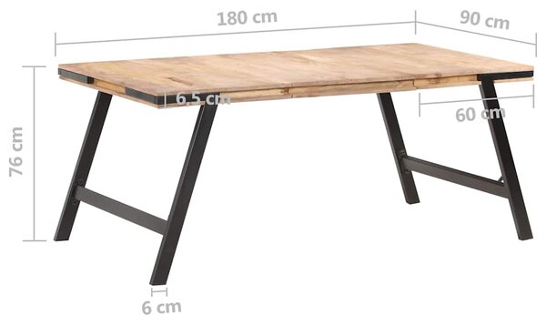 Jídelní stůl 180 x 90 x 76 cm masivní mangovníkové dřevo 288119