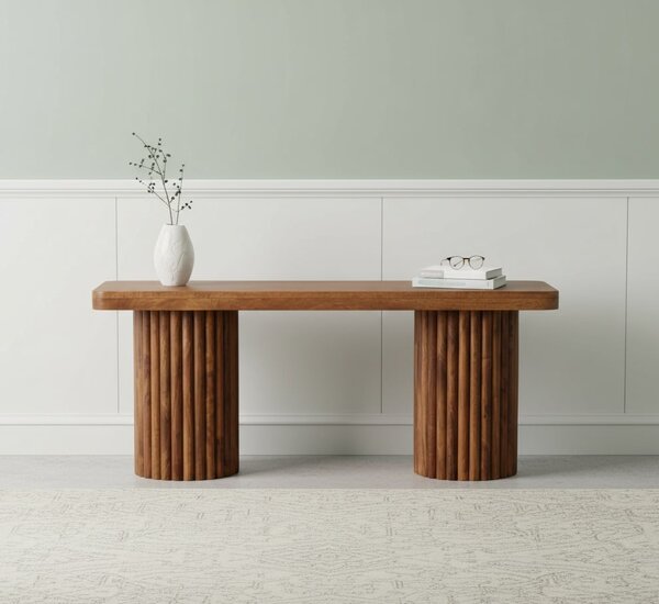 Lavice Astoria z masivního mangového dřeva, 110 × 35 × 45 cm