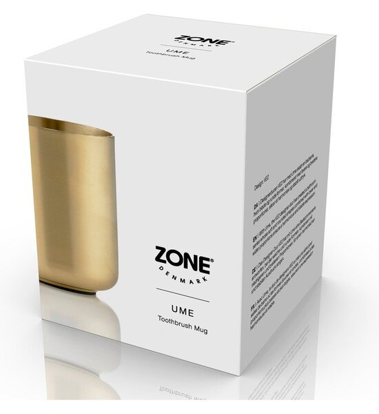 Kelímek na zubní kartáčky z nerezové oceli v mosazné barvě Ume Brass – Zone