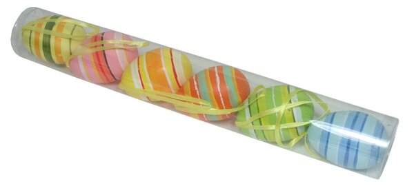 Vejce plastová s proužky 6ks/bal 4000526