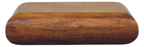 Závěsný noční stolek Solis z masivního mangového dřeva, 45 × 32 × 12 cm
