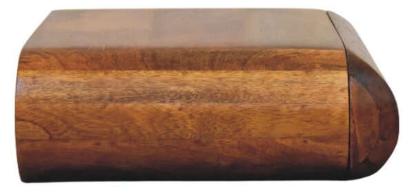 Závěsný noční stolek Solis z masivního mangového dřeva, 45 × 32 × 12 cm