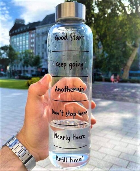 FAVORITE Láhev skleněná "Good start" 550 ml
