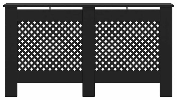 Kryt na radiátor černý 152 x 19 x 81,5 cm MDF 288195