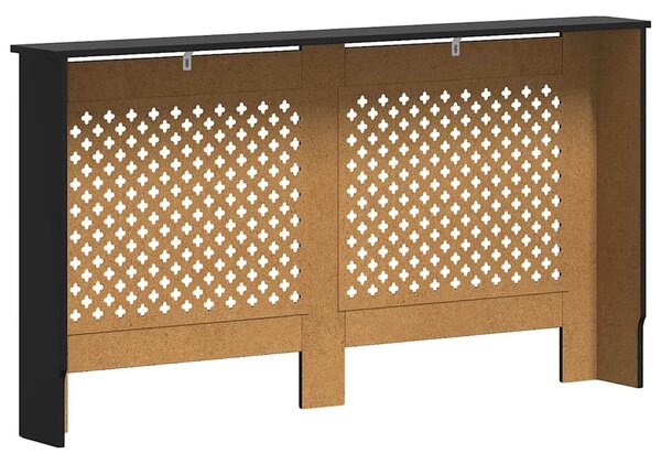 Kryt na radiátor černý 152 x 19 x 81,5 cm MDF 288195