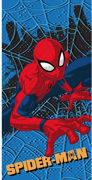Červená/modrá dětská osuška z mikrovlákna 70x140 cm Spider-man – Jerry Fabrics