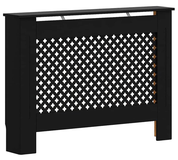 Kryt na radiátor černý 112 x 19 x 81,5 cm MDF 288192