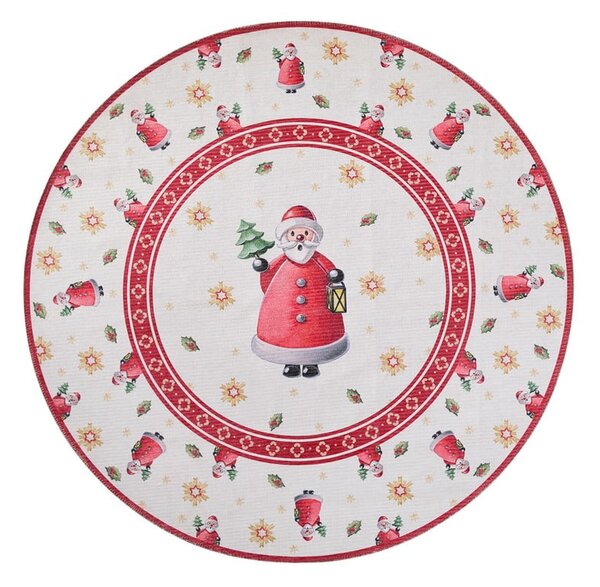 Červený kulatý koberec s vánočním motivem ø 160 cm Toy's Delight Santa Claus – Villeroy&Boch