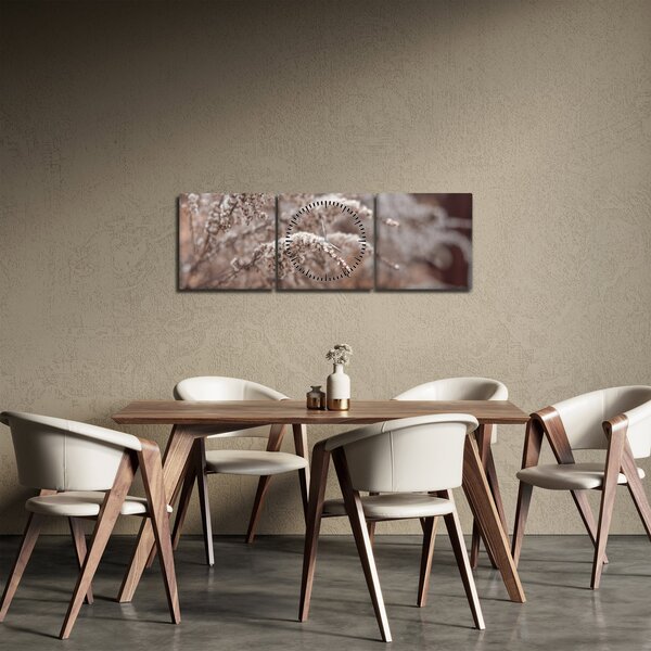 Obraz rostlin (s hodinami) (90x30 cm)