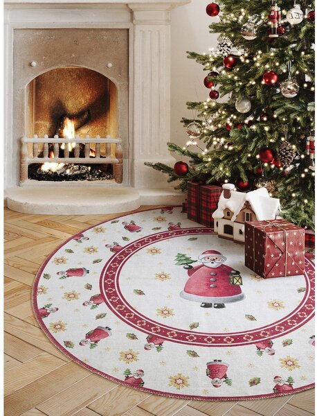 Červený kulatý koberec s vánočním motivem ø 160 cm Toy's Delight Santa Claus – Villeroy&Boch