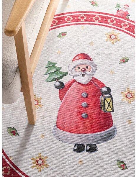 Červený kulatý koberec s vánočním motivem ø 160 cm Toy's Delight Santa Claus – Villeroy&Boch