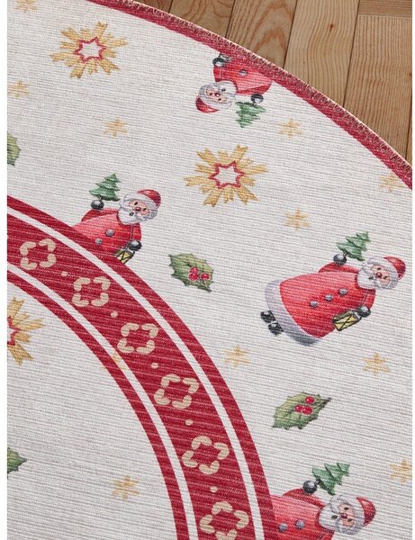 Červený kulatý koberec s vánočním motivem ø 160 cm Toy's Delight Santa Claus – Villeroy&Boch