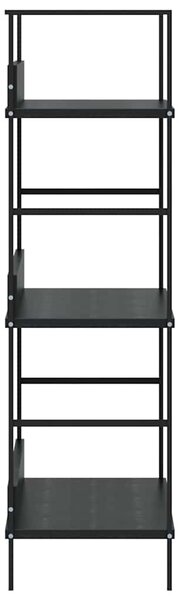 Knihovna se 3 policemi černá 60x27,6x90,5 cm kompozitní dřevo 288218