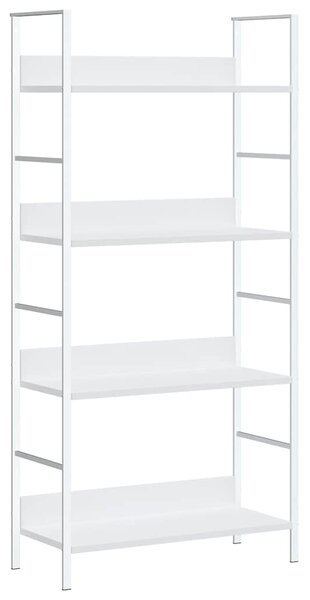 Knihovna se 4 policemi bílá 60x27,6x124,5 cm kompozitní dřevo 288224