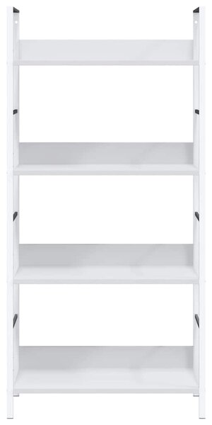 Knihovna se 4 policemi bílá 60x27,6x124,5 cm kompozitní dřevo 288224