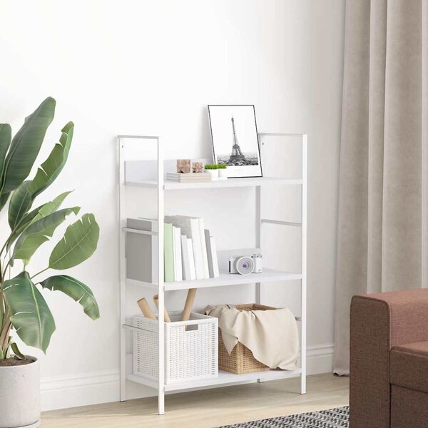 Knihovna se 3 policemi bílá 60x27,6x90,5 cm kompozitní dřevo 288220