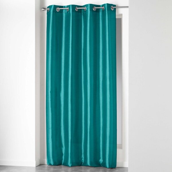 Modrý závěs z mikrosaténu 140x240 cm Shana – douceur d'intérieur