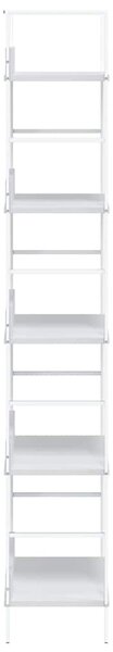 Knihovna s 5 policemi bílá 60x27,6x158,5 cm kompozitní dřevo 288228