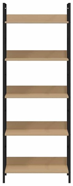 5patrová knihovna dub 60 x 27,6 x 158,5 cm kompozitní dřevo 288227