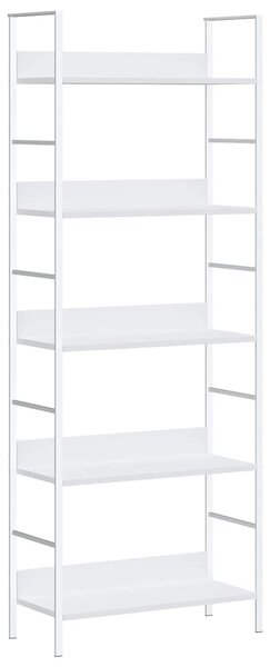 Knihovna s 5 policemi bílá 60x27,6x158,5 cm kompozitní dřevo 288228