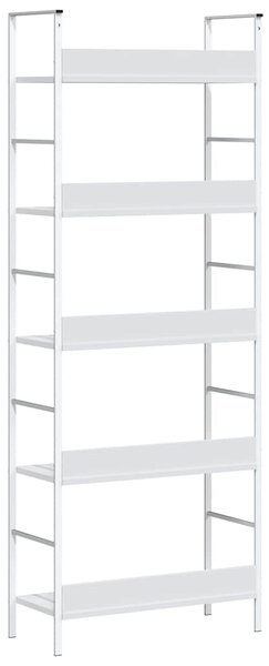 Knihovna s 5 policemi bílá 60x27,6x158,5 cm kompozitní dřevo 288228