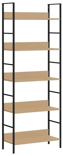 5patrová knihovna dub 60 x 27,6 x 158,5 cm kompozitní dřevo 288227