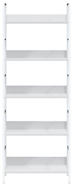 Knihovna s 5 policemi bílá 60x27,6x158,5 cm kompozitní dřevo 288228