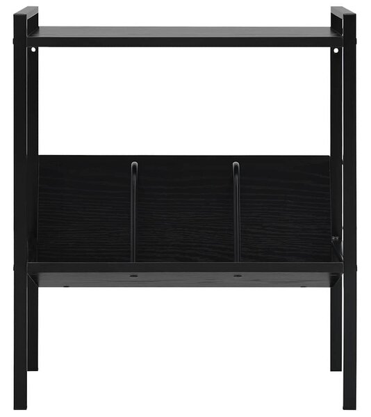 Knihovna se 2 policemi černá 52 x 28 x 59 cm kompozitní dřevo 288230