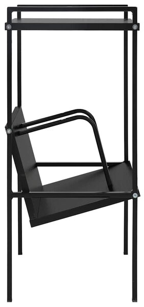 Knihovna se 2 policemi černá 52 x 28 x 59 cm kompozitní dřevo 288230