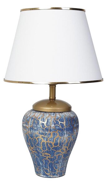 Stolní lampa 1xE27/40W/230V modrá/zlatá