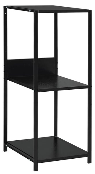 Malá rovná knihovna černá 33,5x39,6x79,7 cm kompozitní dřevo 288232