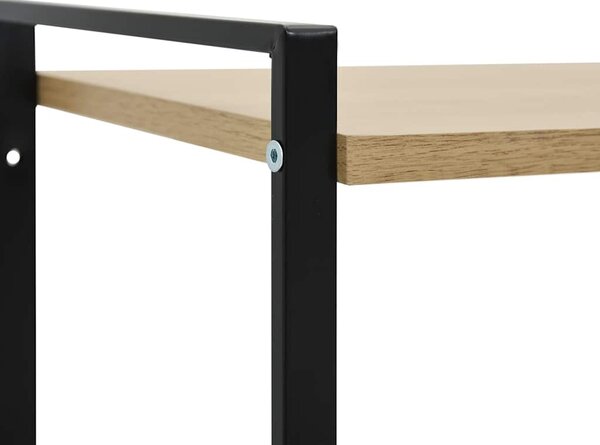 Knihovna se 2 policemi černá a dub 52x28x59 cm kompozitní dřevo 288231