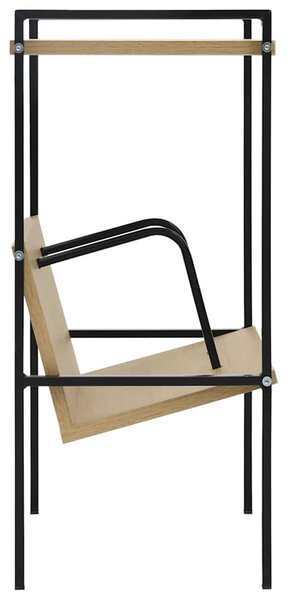 Knihovna se 2 policemi černá a dub 52x28x59 cm kompozitní dřevo 288231